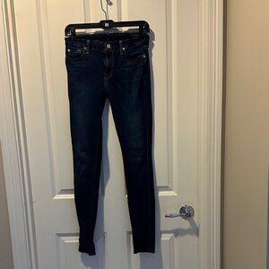Women's Dark Blue 7 for All Mankind skinny Jeans